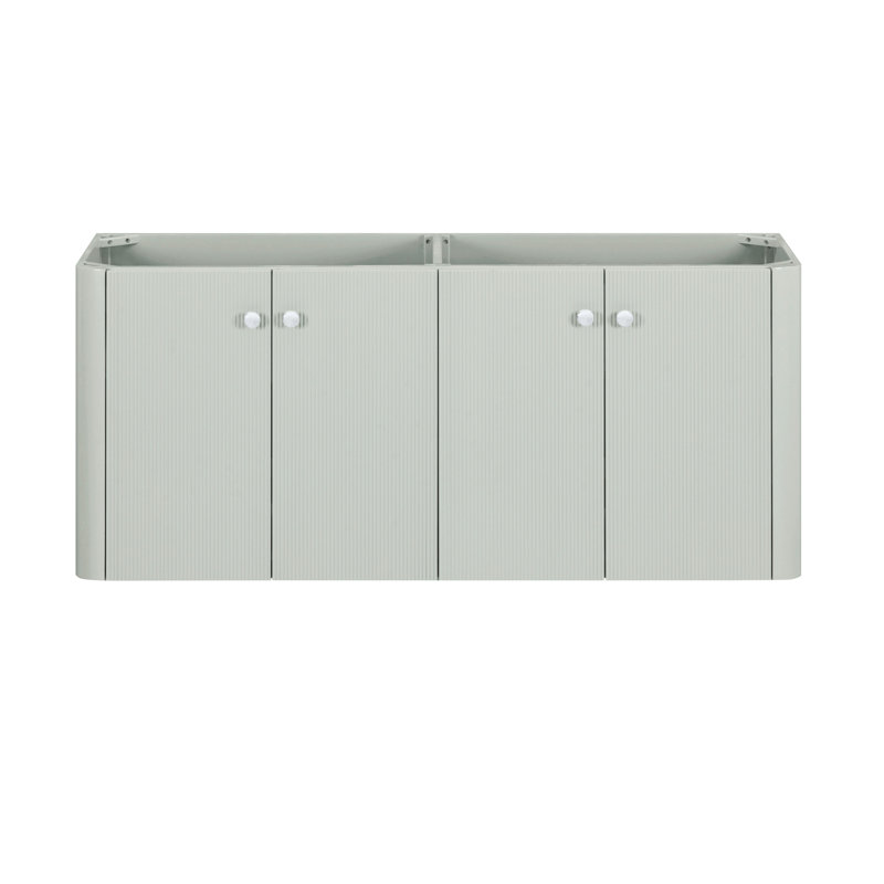 Haley 60 in. Double Sink Bathroom Vanity in Soft Sage