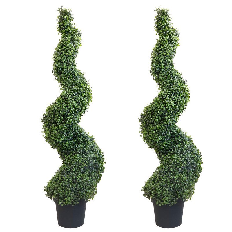 Ensemble de 2 buis artificiels en pot, 43''