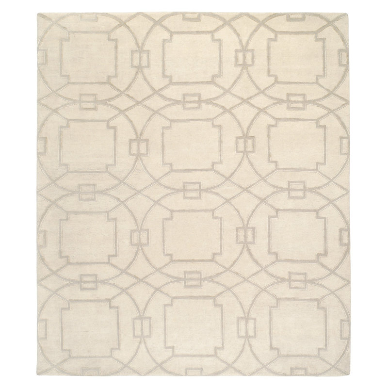 Cloister Geometric Area Rug in Beige/Gray, Rectangle 3' x 5'