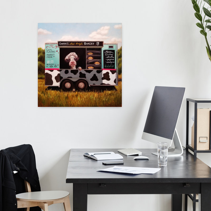 Cowpies Cow Art contemporain, art urbain, H 18 po x l 18 po