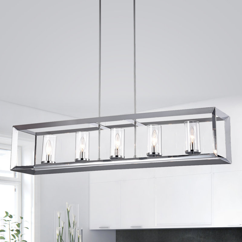 Bannon 5 - Light Kitchen Island Square / Rectangle Chandelier