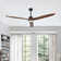72" 3-Blade Solid Wood Ceiling Fan With LED Light And Remote Control
