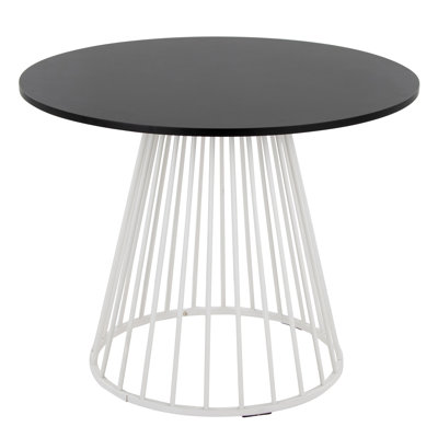 Table de salle à manger contemporaine en métal et panneau de fibres à densité moyenne