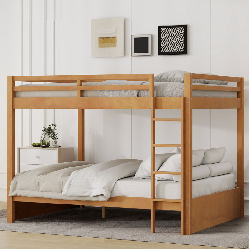 Queen Over Queen Bunk Bed, Wood