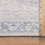 Tapis bleu tissé à plat lavable Valora avec envers antidérapant-1751635241