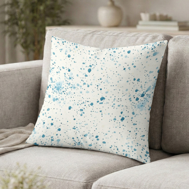 Coussin décoratif abstrait Abstract Dash Flow Skyivory, H 16 po x l 16 po
