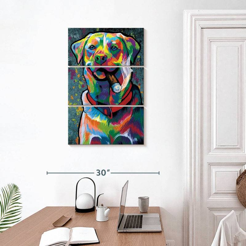 Brampt Acrylic Abstract Dog, 32" H x 20" W