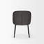 Chaise de salle à manger Jimmaron avec tissu gris et métal noir mat-963813551