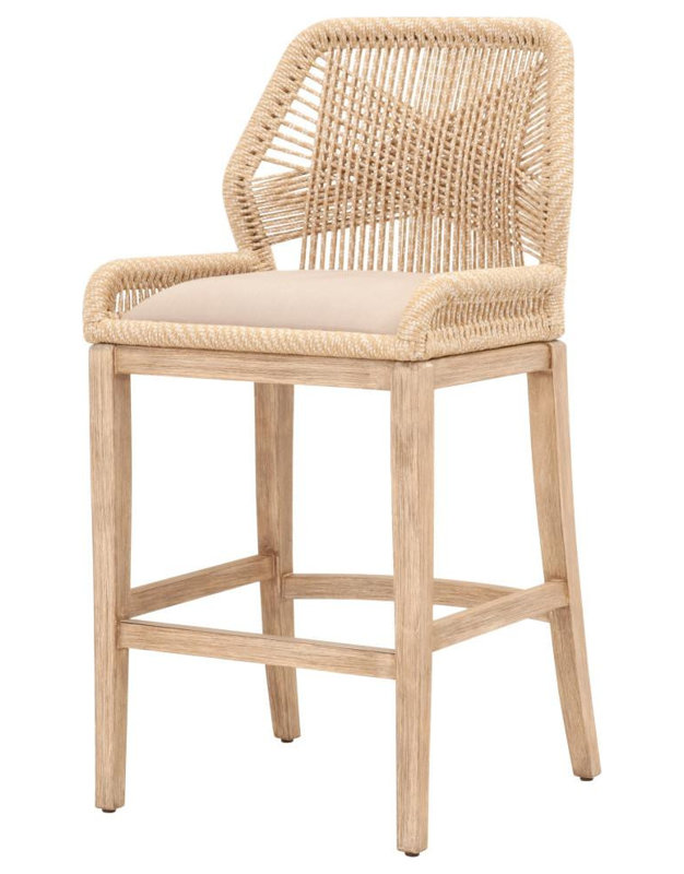 Tabouret de bar et de comptoir Mitali, Sable, Tabouret de bar (assise de 30 po de hauteur), Gris naturel