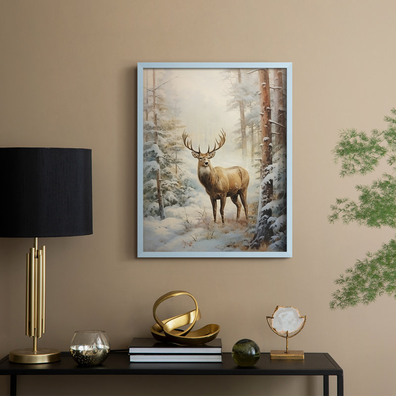 «Christmas Holiday Art DCL XXX», reproduction d'art encadrée - bois massif, H 30 po x l 24 po, Bleu
