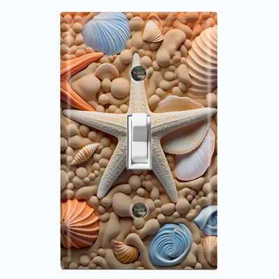 Plaque murale standard à 1 interrupteur à bascule Ocean Orange