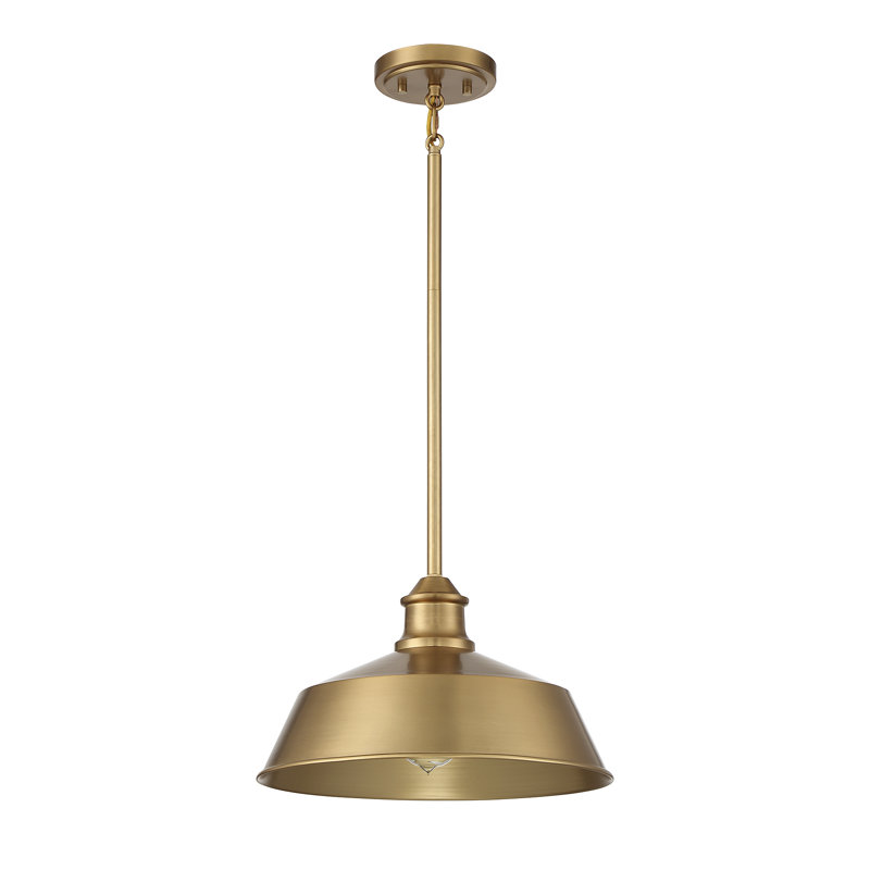 Luminaire suspendu simple 1 lumière Jeb, Laiton naturel