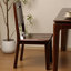 Table de salle à manger en bois de noyer épais brun foncé-1892045363