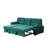 97.5"W Green Velvet Fabric Reversible Sleeper Sectional Sofa Chaise-296942902