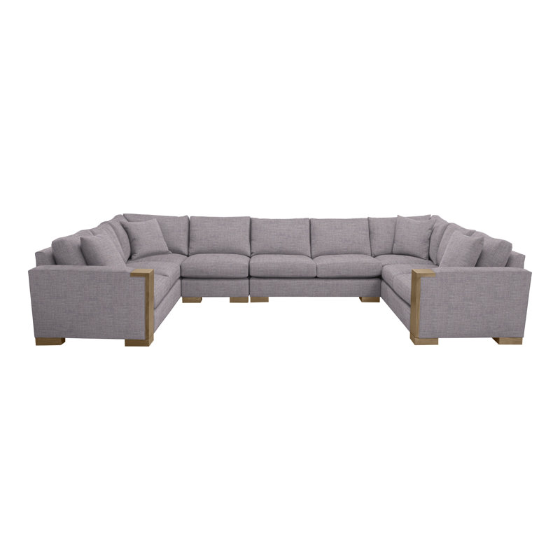 Abingdon By Michael Weiss Upholstered Sectional Symmetrical, Nomad Slate Crypton® Chenille, Hampton