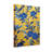 Plants &Flowers Blue Floral Pattern On Gold Background