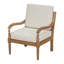 Chaise longue de patio en bois d'acacia avec coussins amovibles Gobnait
