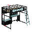 Wood Loft Bed With Desk-260935925