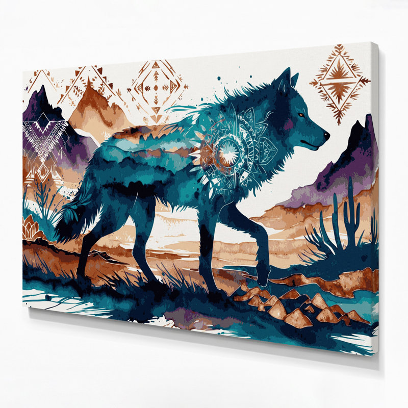 «Southwestern Animals», art loup 55, H 8 po x l 10 po