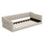 Lit de jour rembourré avec poche de rangement latérale - Finition en velours, canapé-lit idéal pour les salons-6504802