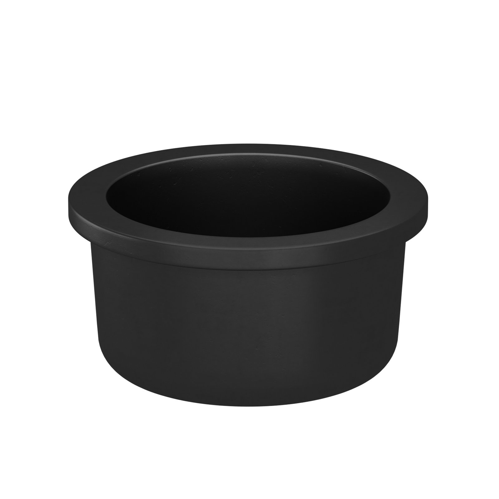 NativeStone Olivos 16" Round Bar Sink, Charcoal
