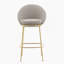 Ensemble de tabourets d'intérieur revêtus de métal avec structure plaquée or, offrant confort, style et polyvalence pour divers espaces-2021580359