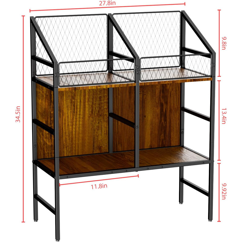 Étagère de rangement en métal H 34,5 po