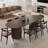  86" Walnut Solid Wood Double Pedestal Base Oval Dining Table