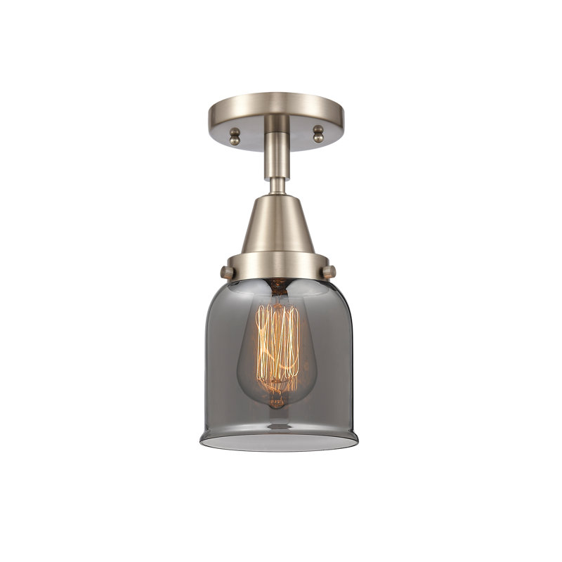 Plafonnier en verre, Ampoule non incluse, Oui, Nickel satiné brossé