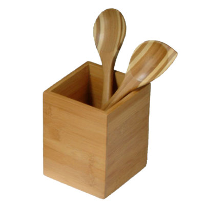 Herschel Bamboo Square Utensil Crock