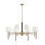Saunders 40" Eight-Light Shaded Chandelier