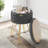 Round Pleated Velvet Ottoman with Storage-1534620954-1534620965