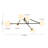 6 - Light Sputnik Glass Globe Linear Semi Flush Mount -24253037