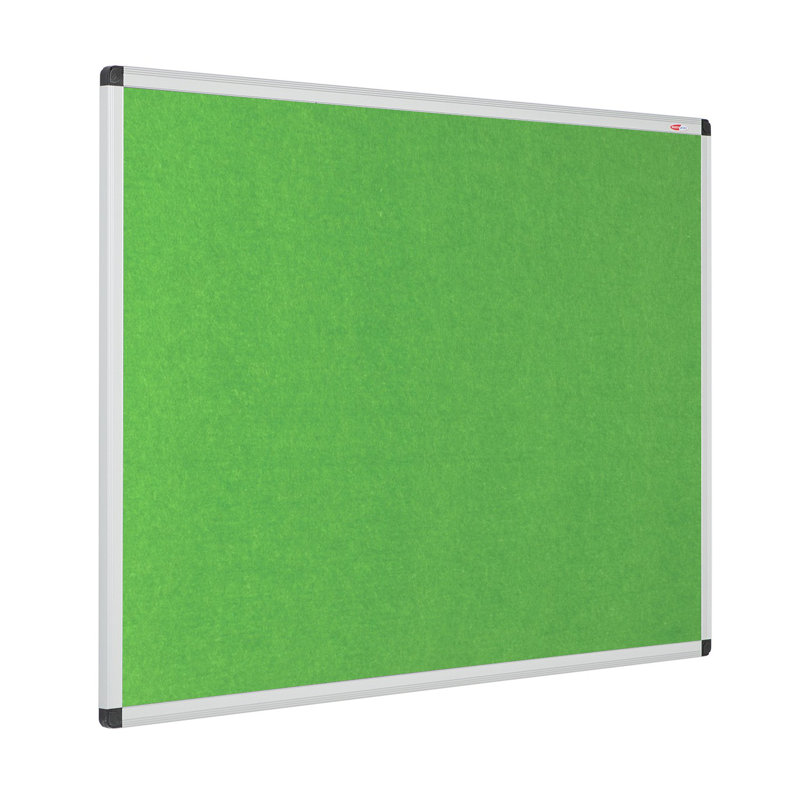 Aluminium Framed Resist-a-Flame Bulletin Board, Apple Green, 120cm H x 120cm W