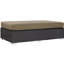 Repose-pieds d'extérieur rectangulaire avec coussin Convene-1608561258