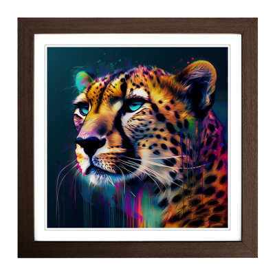 Cheetah Glitch Art No.2 - Framed Print