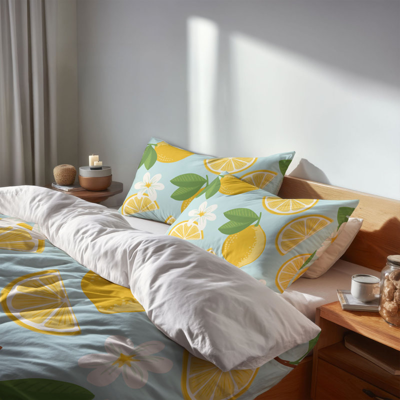 Ensemble d'édredon décoratif léger Lemmie, King Comforter + 2 King Pillowcases, Blue