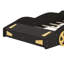 Lit plateforme de voiture de course en bois massif avec garde-corps, espace de rangement et roues-684902934-684902933
