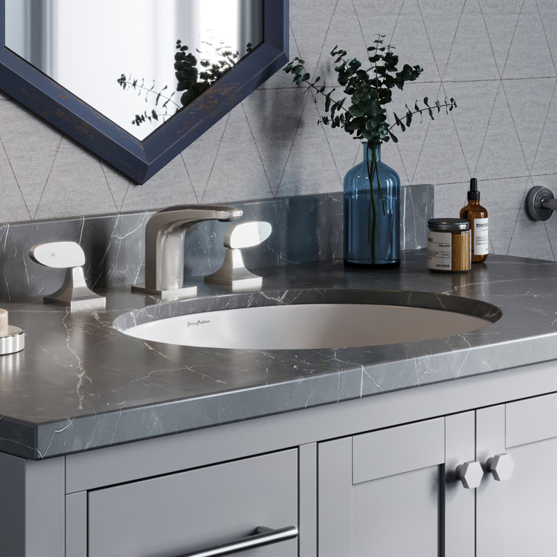Monaco 19 Oval Under-Mount Bathroom Sink, White