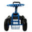 Chariot de jardin extensible en acier avec poignée pivotante et panier - Bleu-98404310