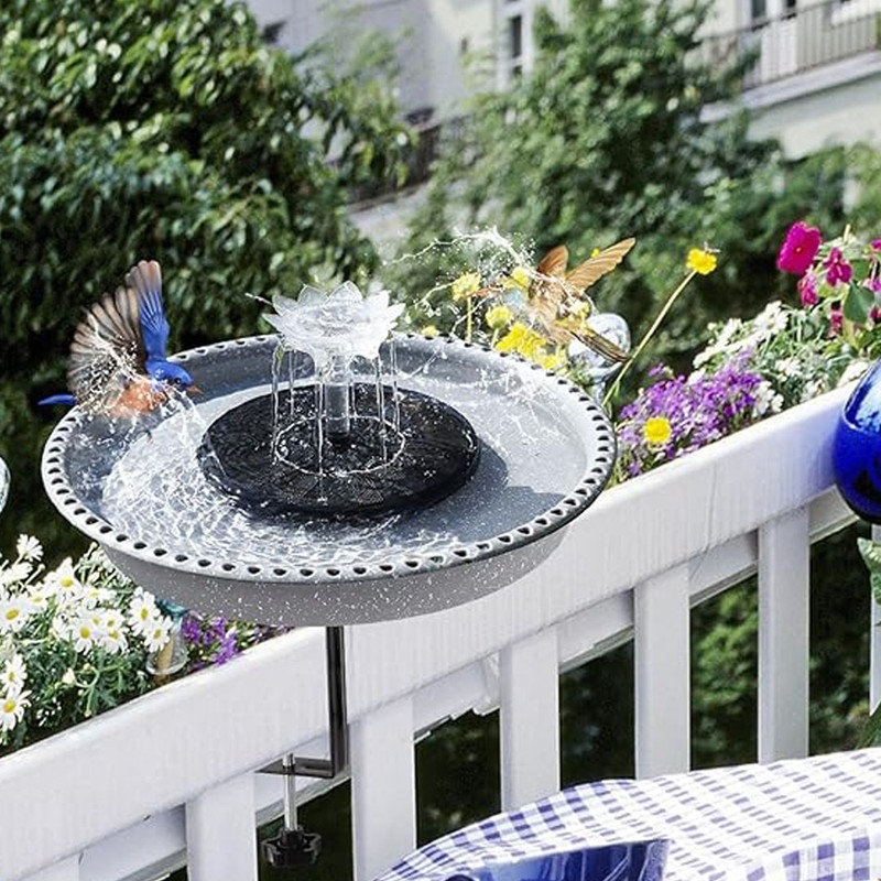 Ivy Bronx Deck Mounted Bird Bath for Hummingbirds, Adjustable Metal ...