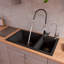 33.88'' L Double Bowl Granite Kitchen Sink-20524774