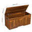 Banc de rangement en bois pour chaussures avec poignée en forme de U pour le vestibule, la chambre à coucher ou le salon - Charnière de sécurité - Capacité de 300 lb - Assemblage facile - Boîte à jouets multi-usage - Brun, 100 cm-129908478