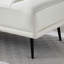 Banc de salon beige de 55 po avec table d'appoint réglable et chaussure d'entrée en mousse moderne avec plateau de rangement rotatif à 360 degrés