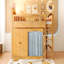 Lit mezzanine double avec armoire de rangement, garde-robe et DEL, couleur bois et espresso-130184495