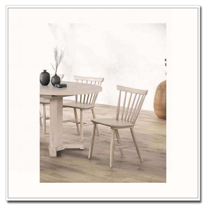 Dining Chair Spindle Back, White Oak