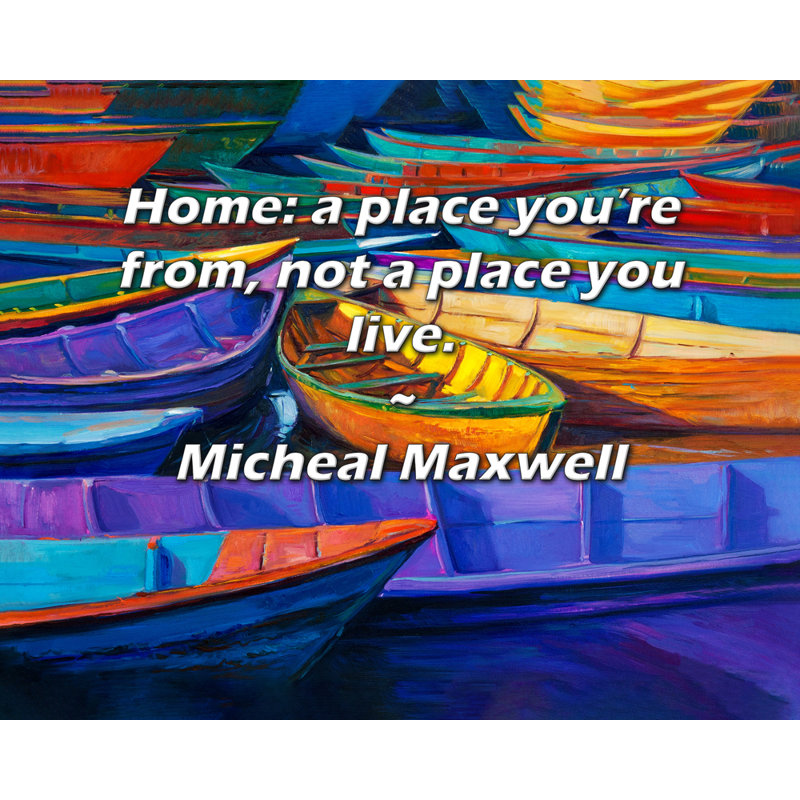 "World: Home Menagerie Gallery" par Micheal Maxwell: "Home, H 33 po x l 48 po
