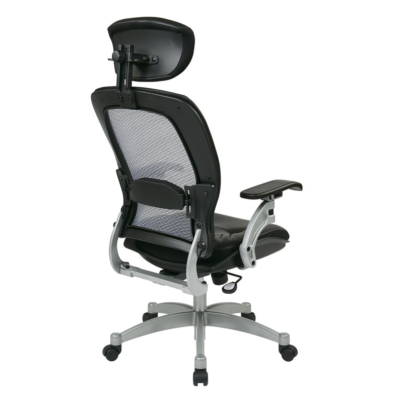 Platinum Executive High-Back Swivel Chair with Leather & Mesh