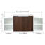 Meuble-lavabo à fermeture en douceur 48 po avec lavabo, deux petites tablettes de rangement, armoire combinée de 24 po et 12 po-174393031