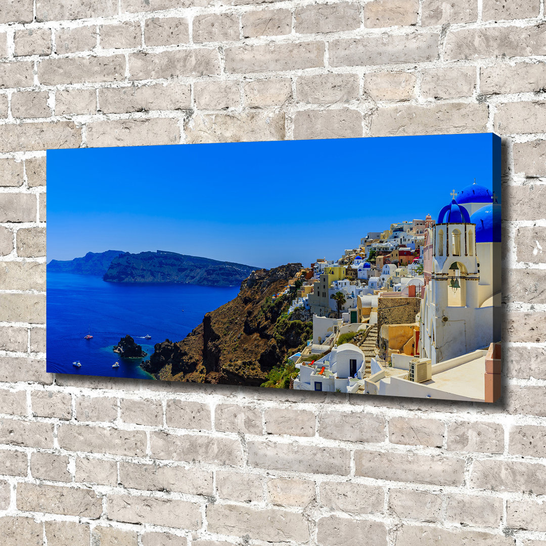 Santorini Greece - Wrapped Canvas Print